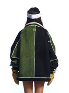 Embroidered Contrast Jacket