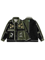 Embroidered Contrast Jacket