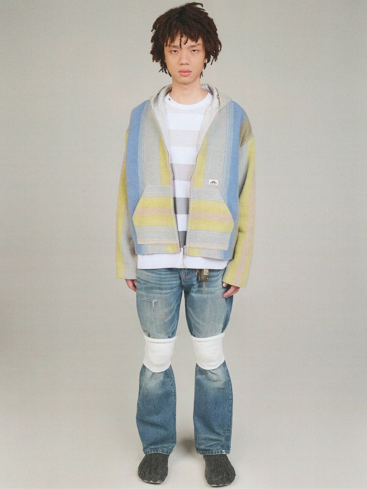 Stripe Pattern Hoodie