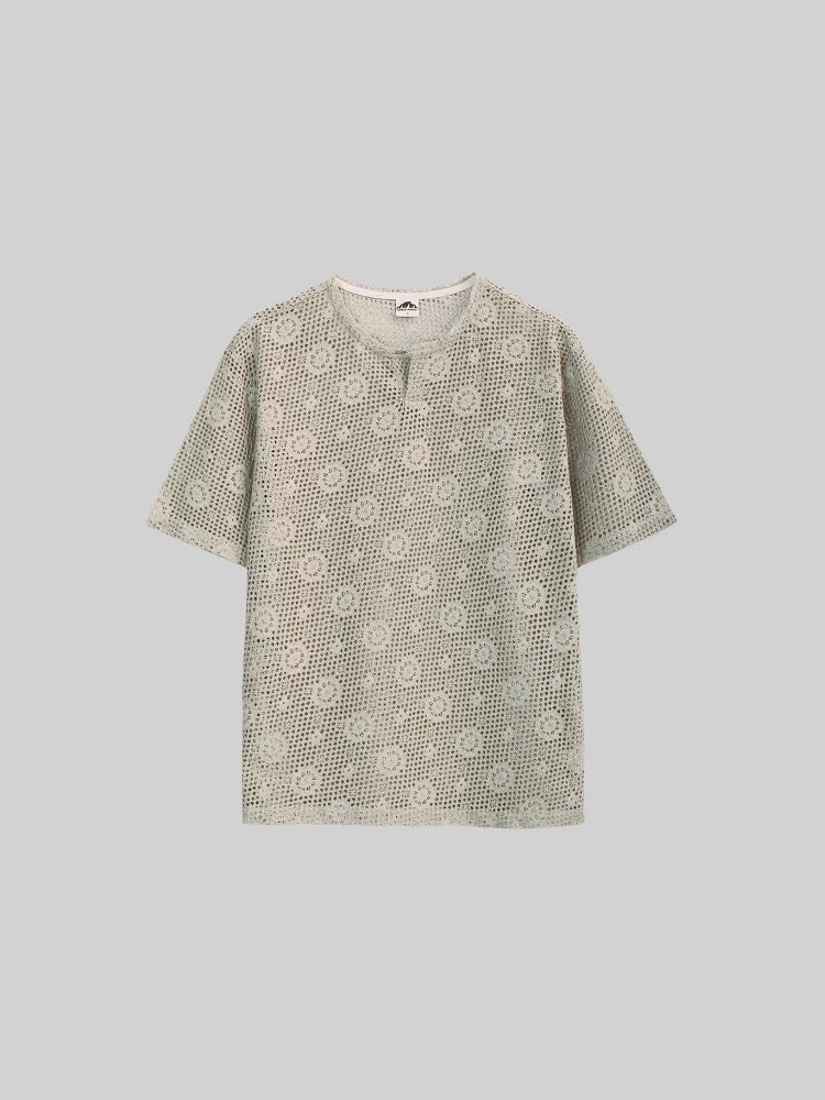 Lace Henley Tee