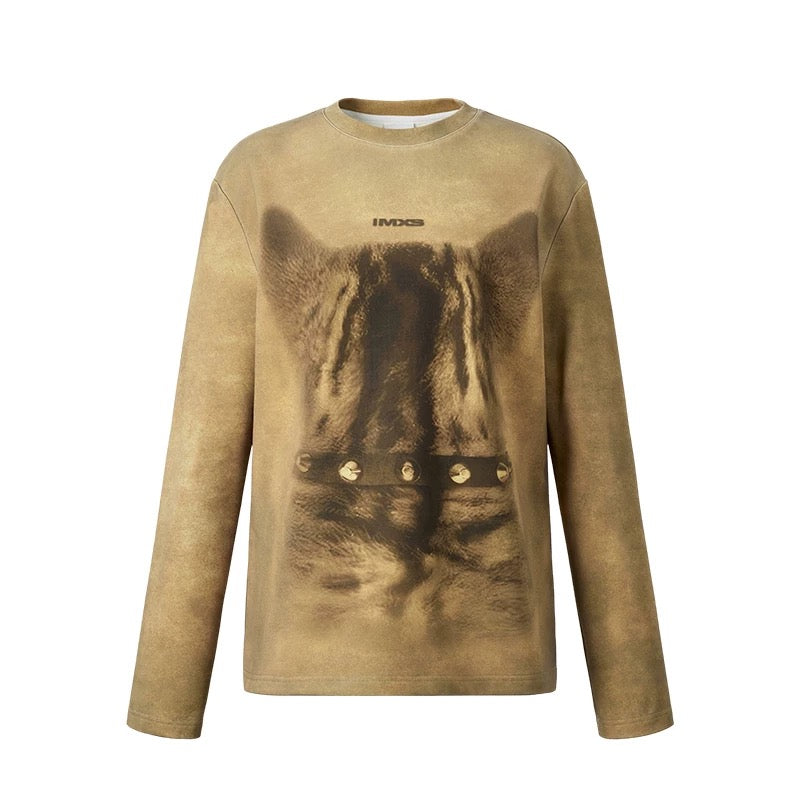 Baby Cat Print Top