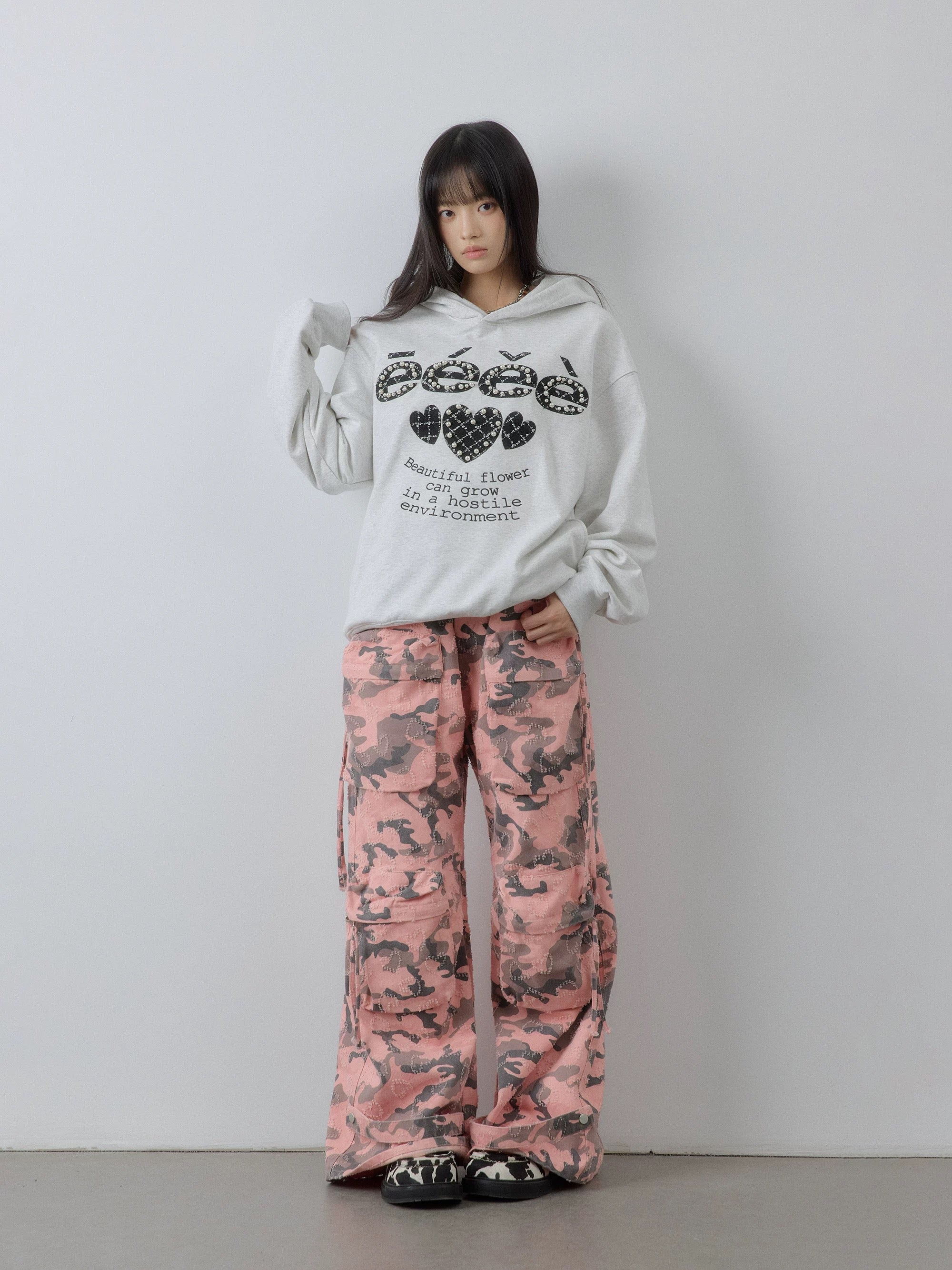 Patch Embroidered Hoodie