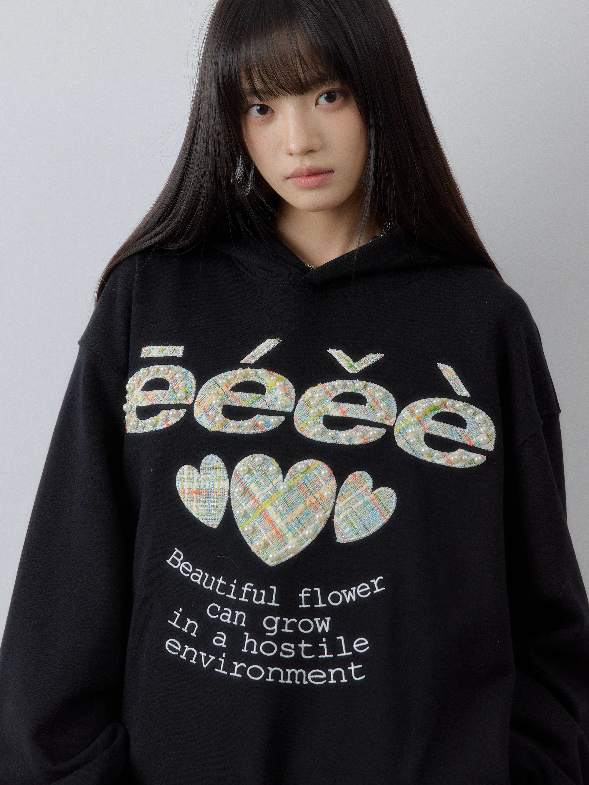 Patch Embroidered Hoodie