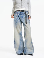Slight Flare Print Jeans