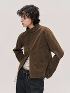 Suede Brown Collar Jacket