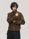 Suede Brown Collar Jacket