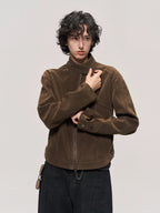 Suede Brown Collar Jacket