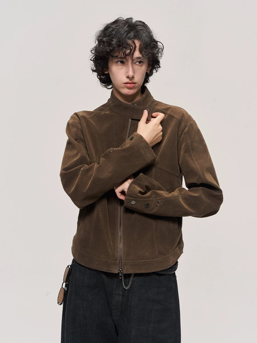 Suede Brown Collar Jacket