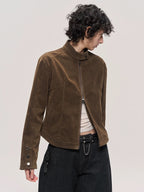 Suede Brown Collar Jacket