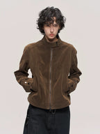 Suede Brown Collar Jacket