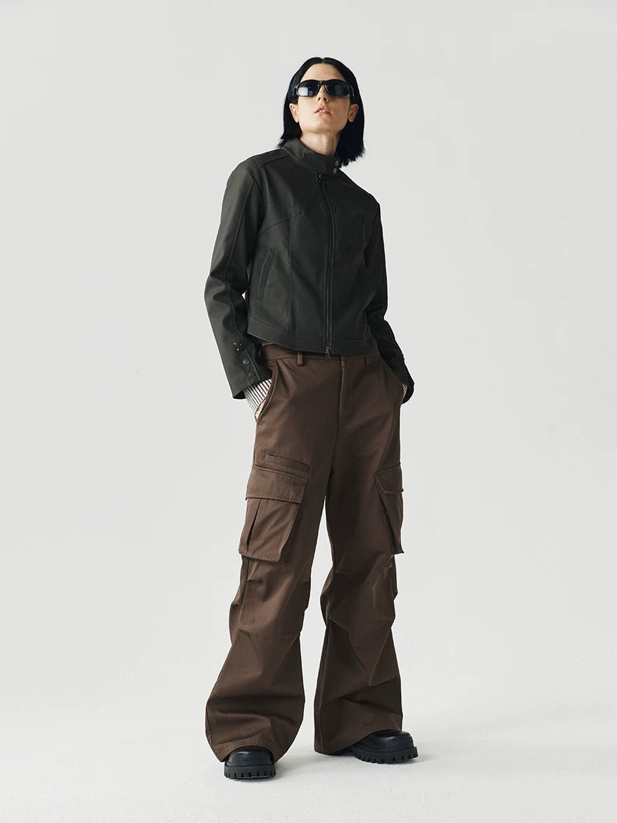 Stand Collar Panel Jacket