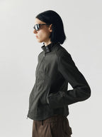Stand Collar Panel Jacket
