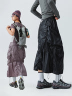 Nylon Cargo Skirt