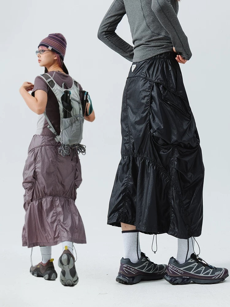 Nylon Cargo Skirt