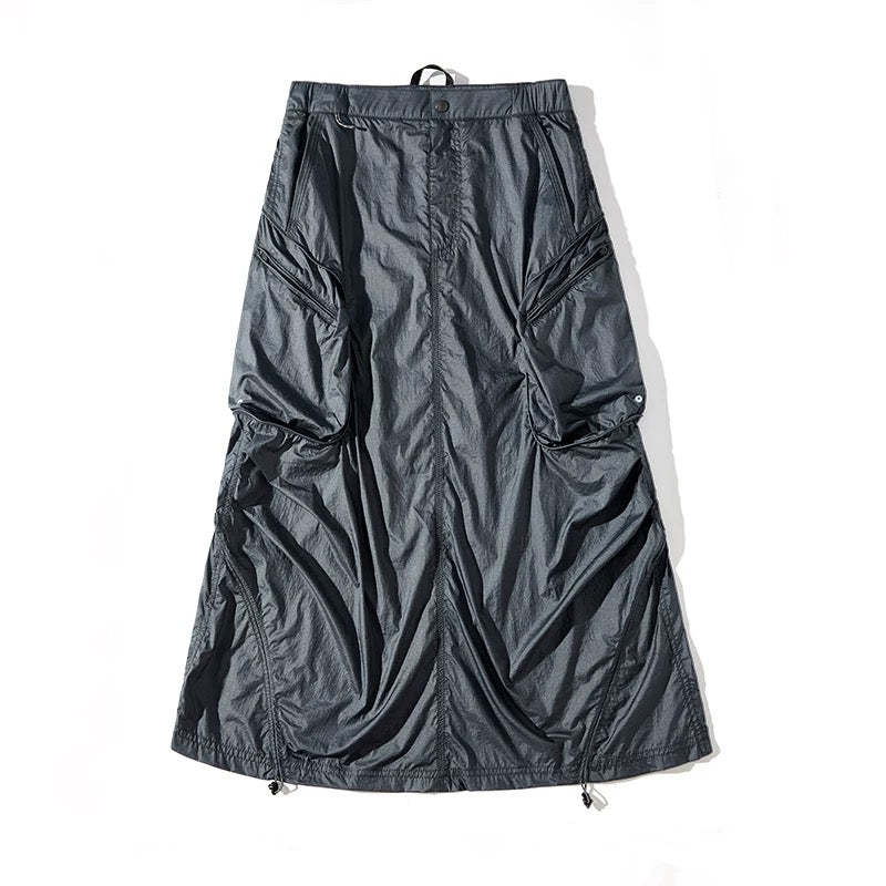 Nylon Cargo Skirt