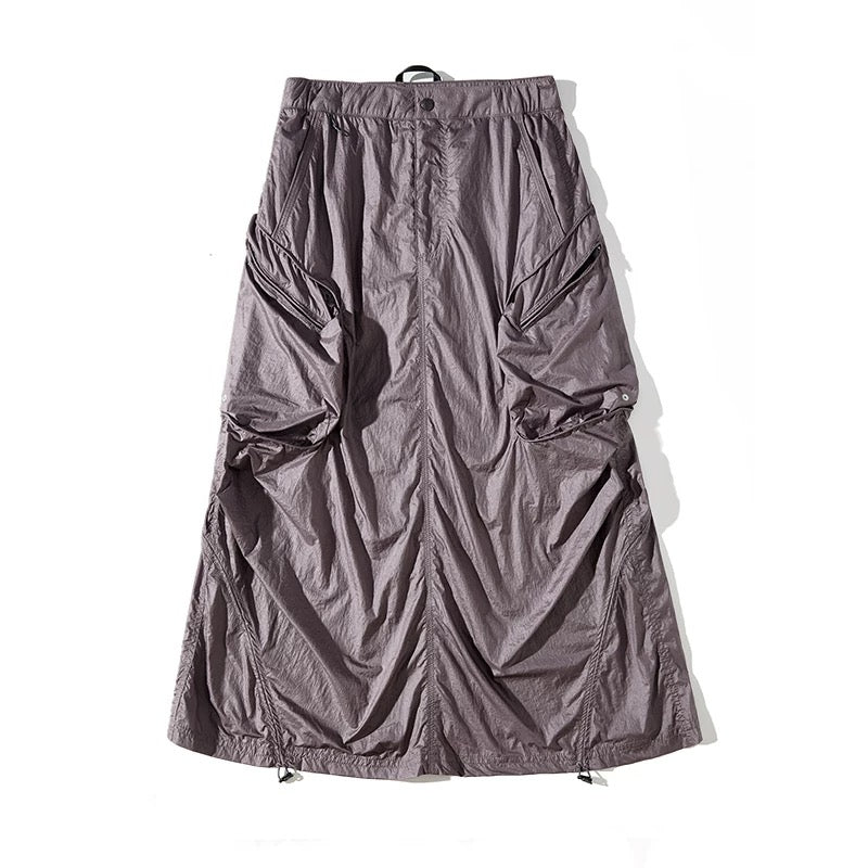 Nylon Cargo Skirt