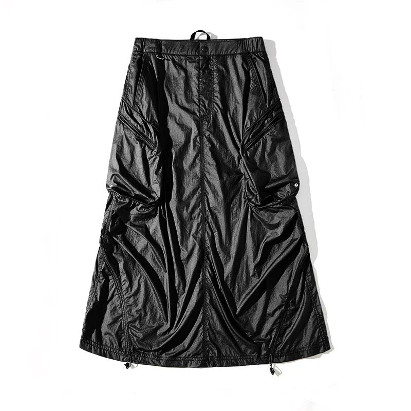 Nylon Cargo Skirt