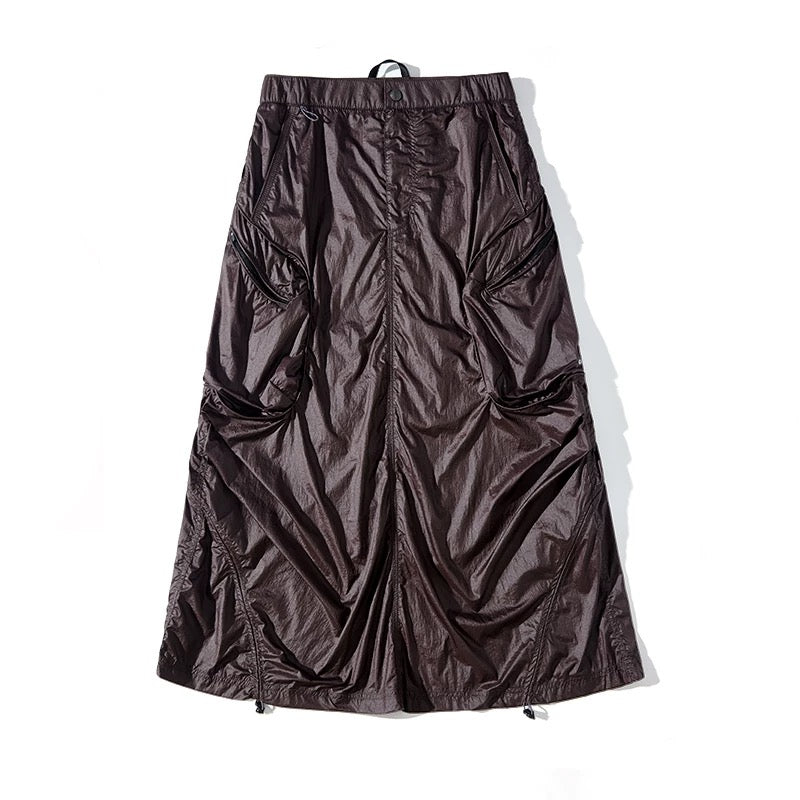 Nylon Cargo Skirt