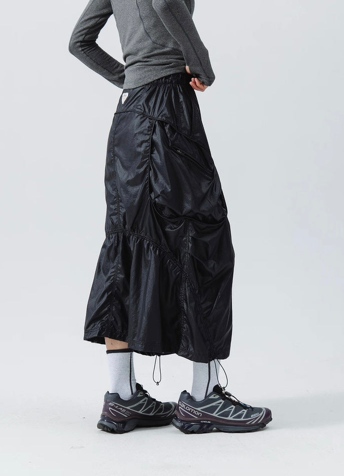 Nylon Cargo Skirt