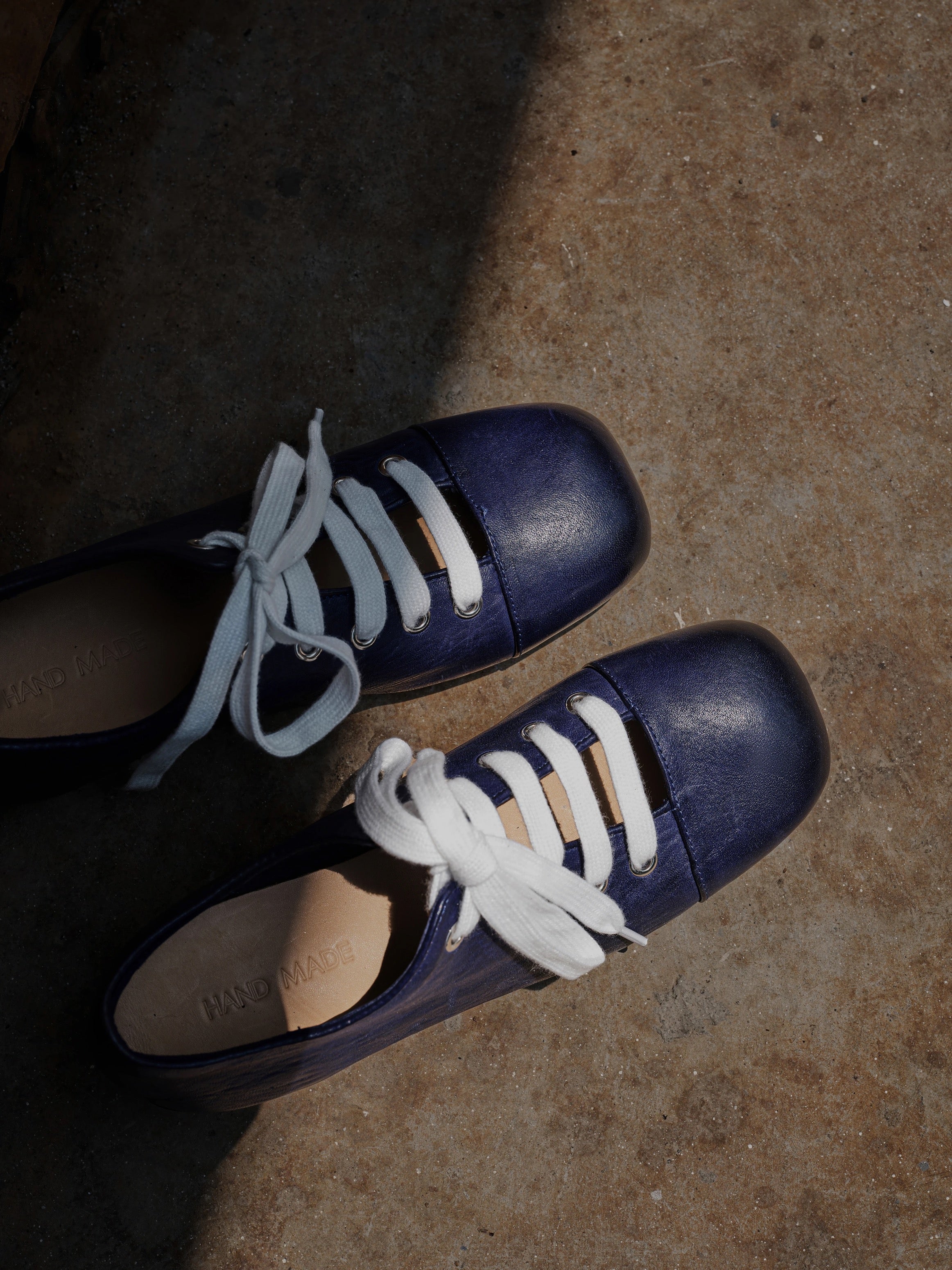 Mid Heel Leather Shoes