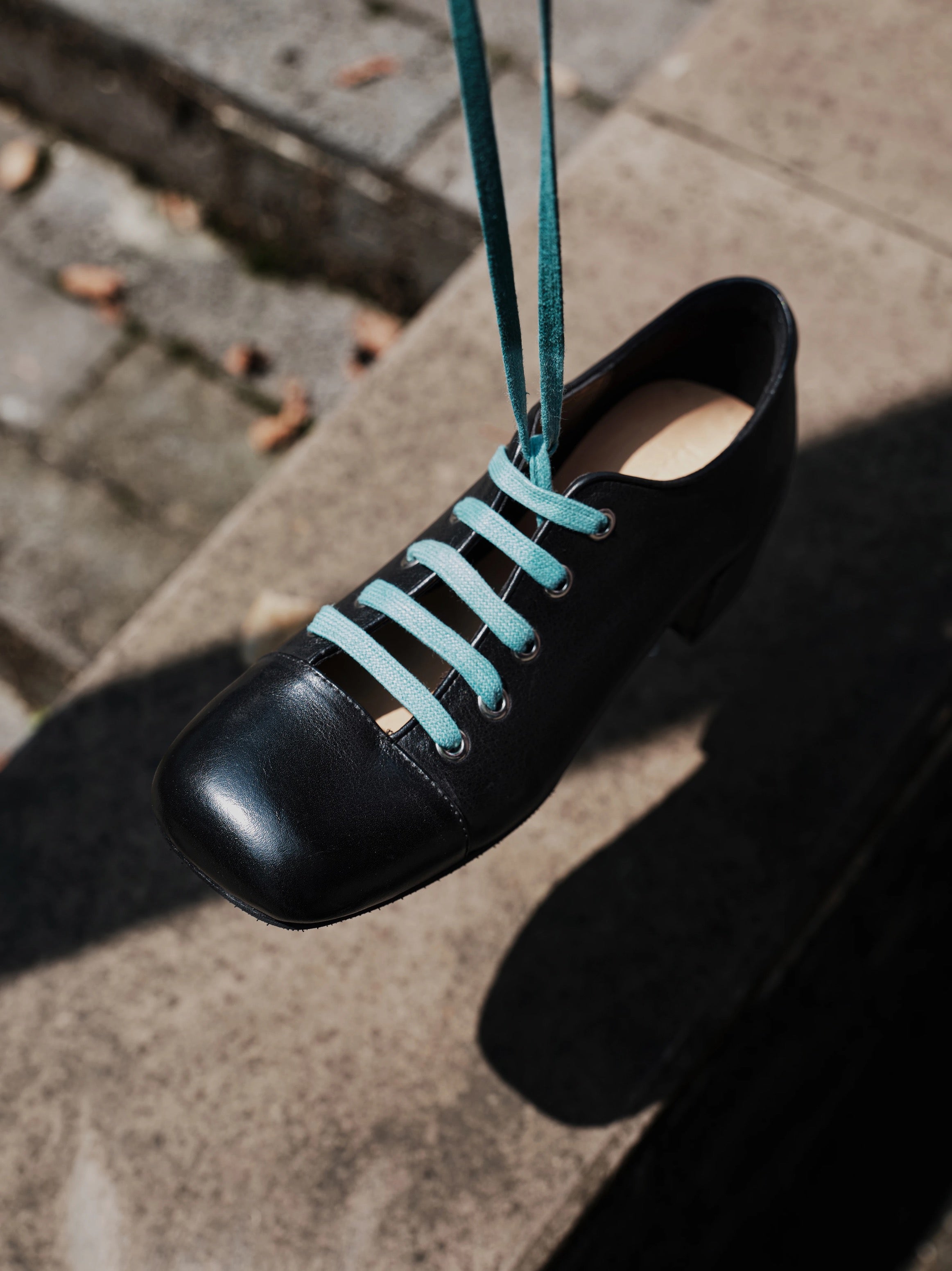 Mid Heel Leather Shoes