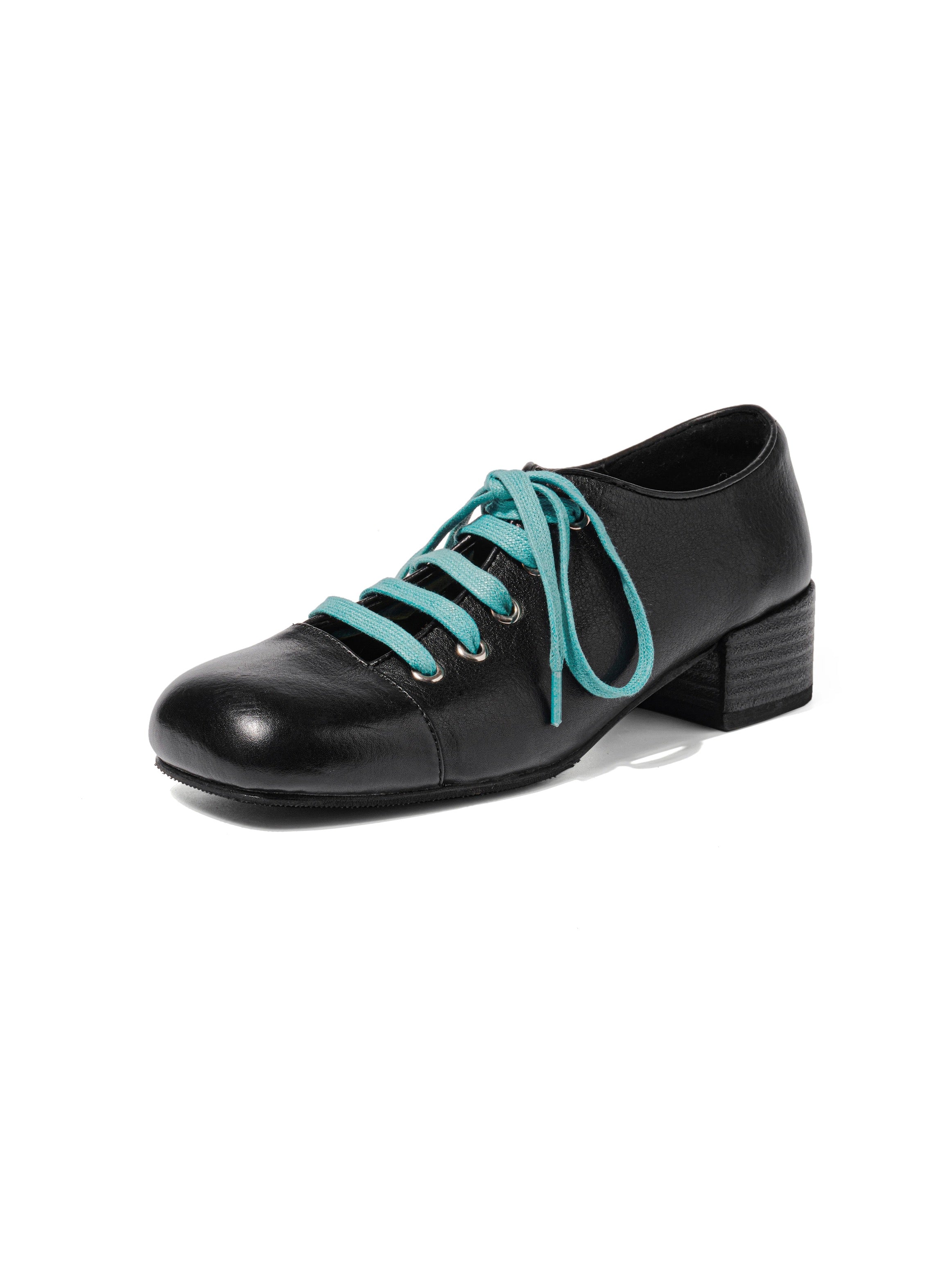 Mid Heel Leather Shoes