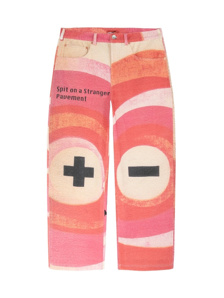 Spit On Print Jeans