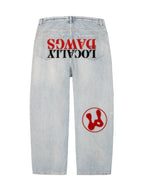 Mandarin Water Letter Jeans