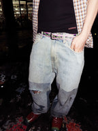 Mandarin Water Letter Jeans