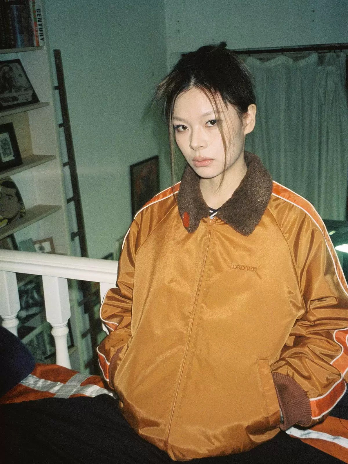Faux Shearling Bomber Jacket