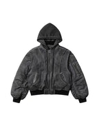 Distressed Bomber Jacket