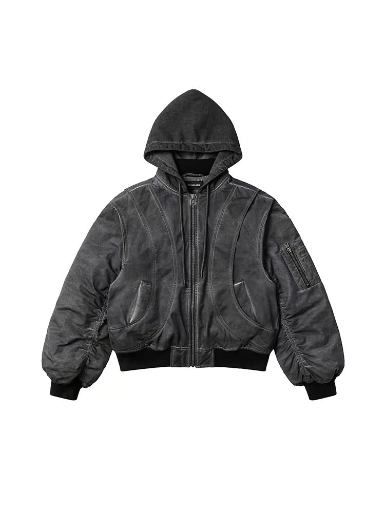 Distressed Bomber Jacket