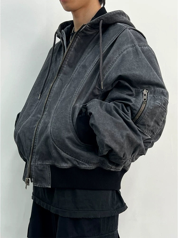 Distressed Bomber Jacket