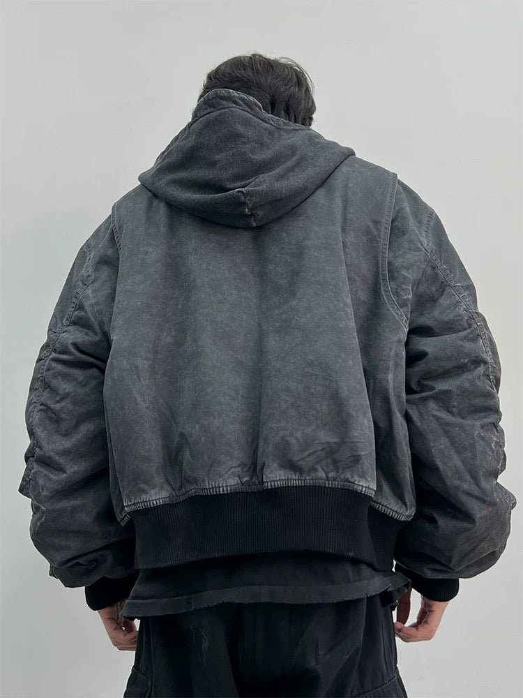 Distressed Bomber Jacket