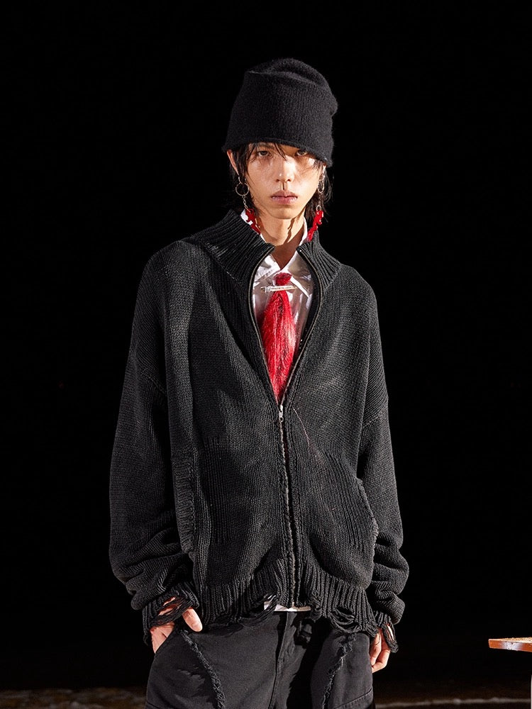 Ripple Turtleneck Cardigan