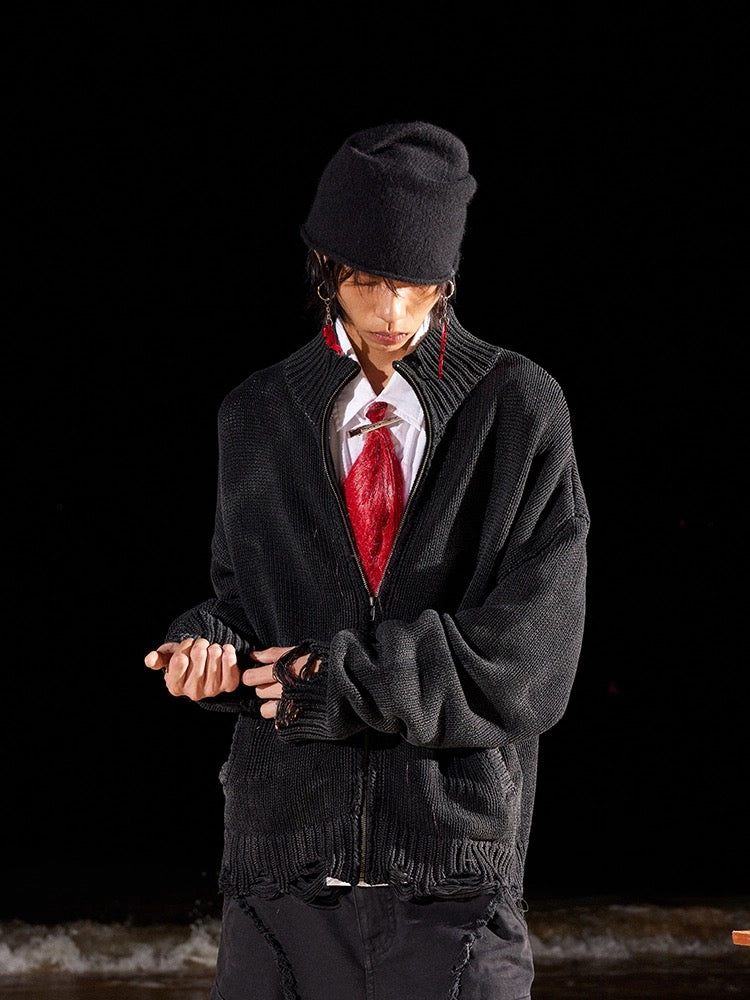 Ripple Turtleneck Cardigan