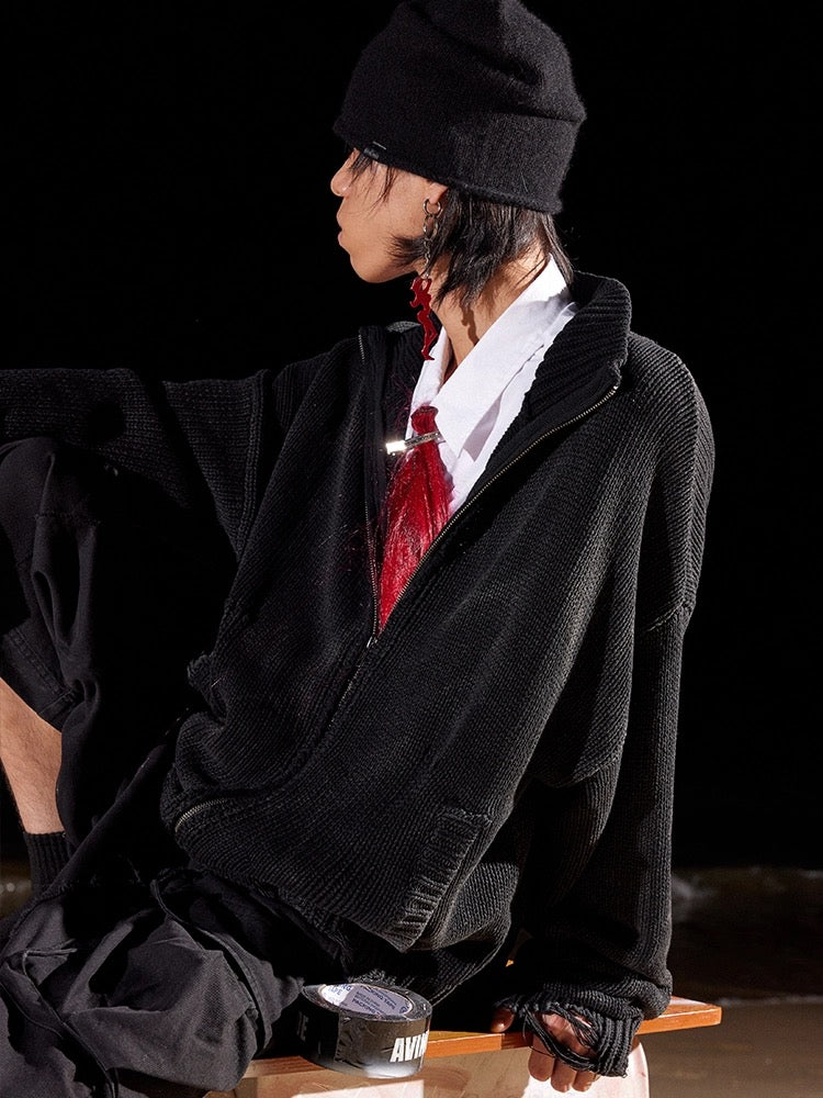 Ripple Turtleneck Cardigan